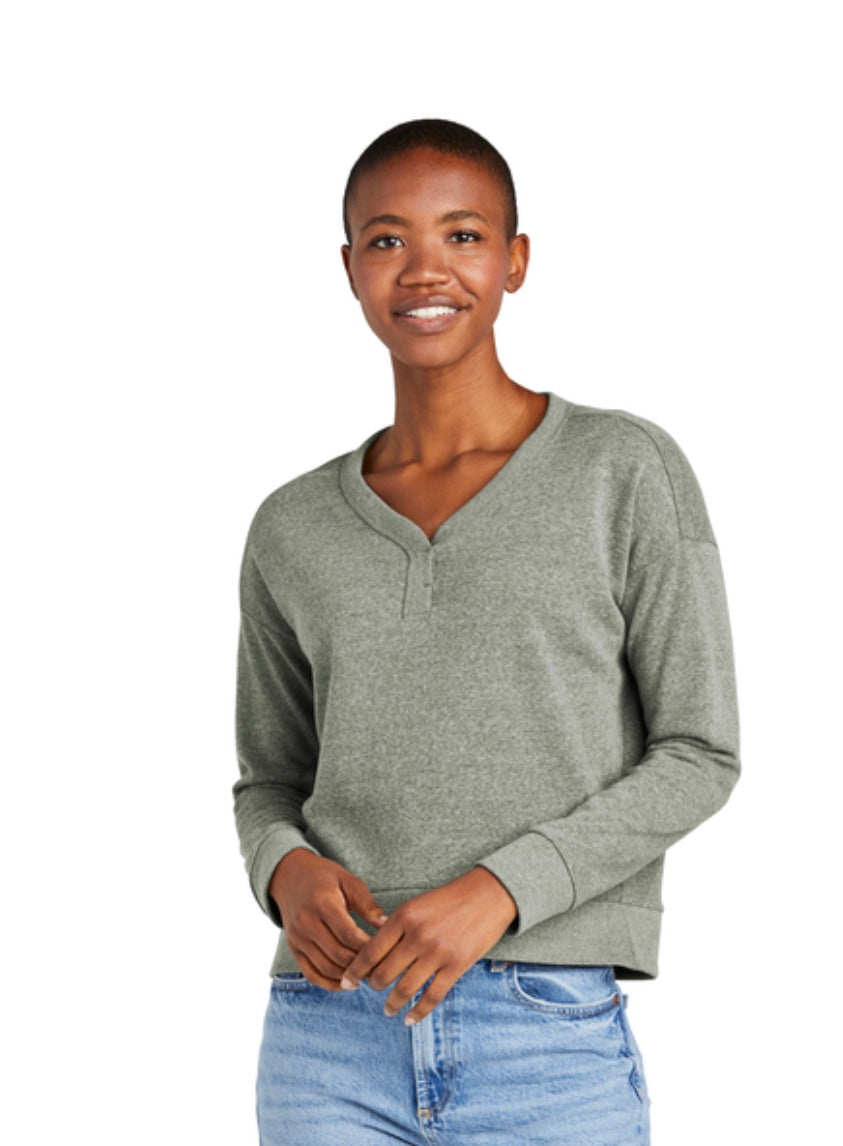 District® Women’s Perfect Tri® Fleece V-Neck Sweatshirt DT1312