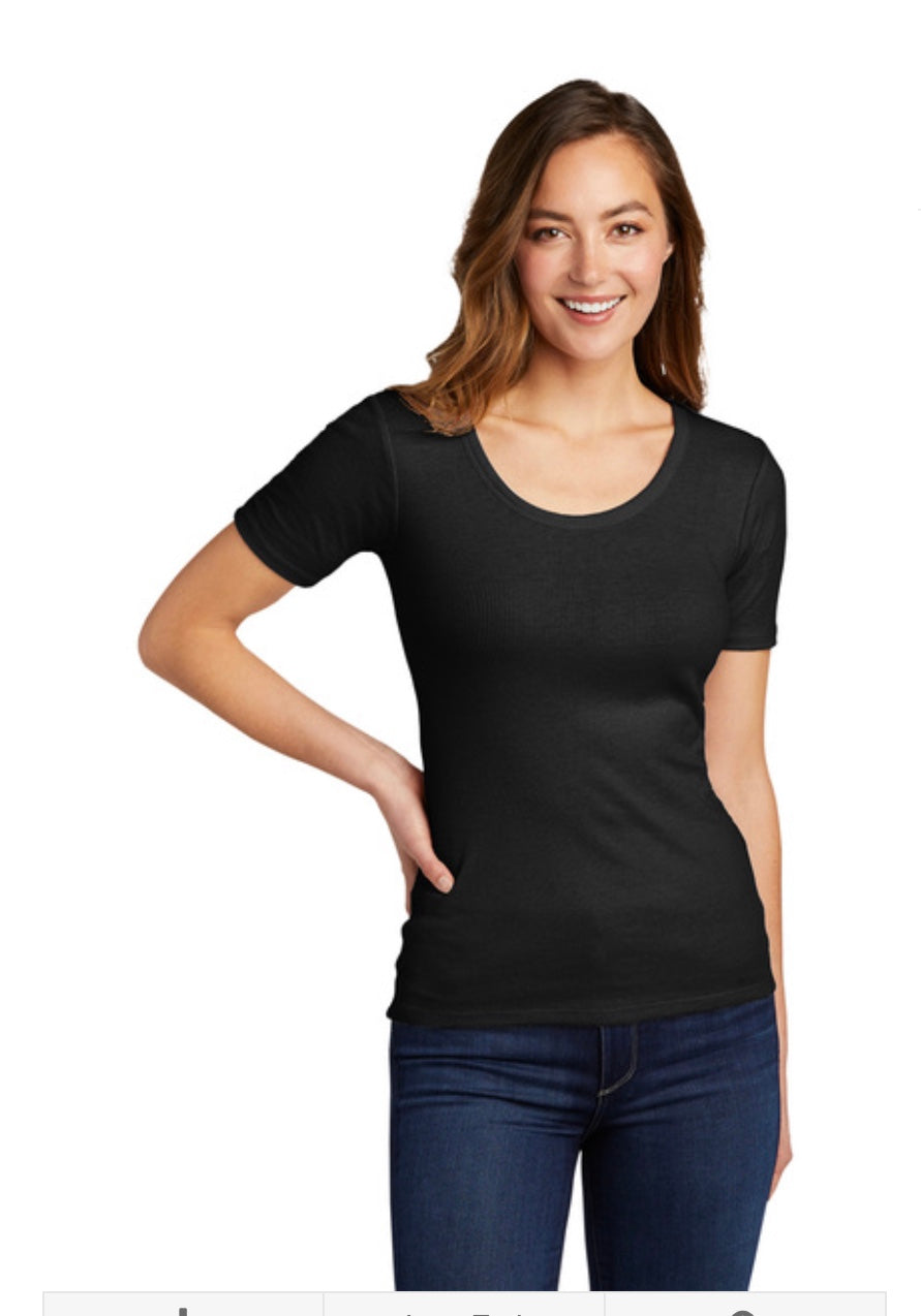 District® Women’s V.I.T.™ Rib Scoop Neck Tee DT6020