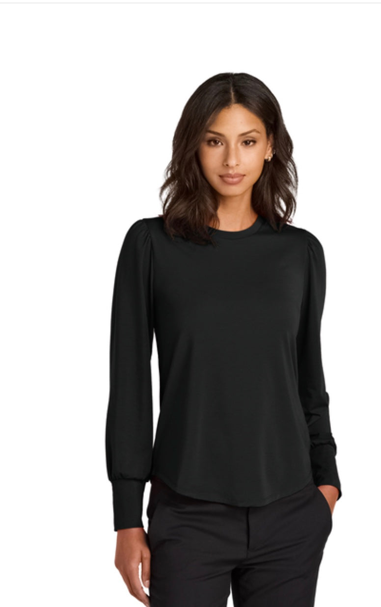 Mercer+Mettle® Women’s Stretch Jersey Long Sleeve Blouson Top MM1019