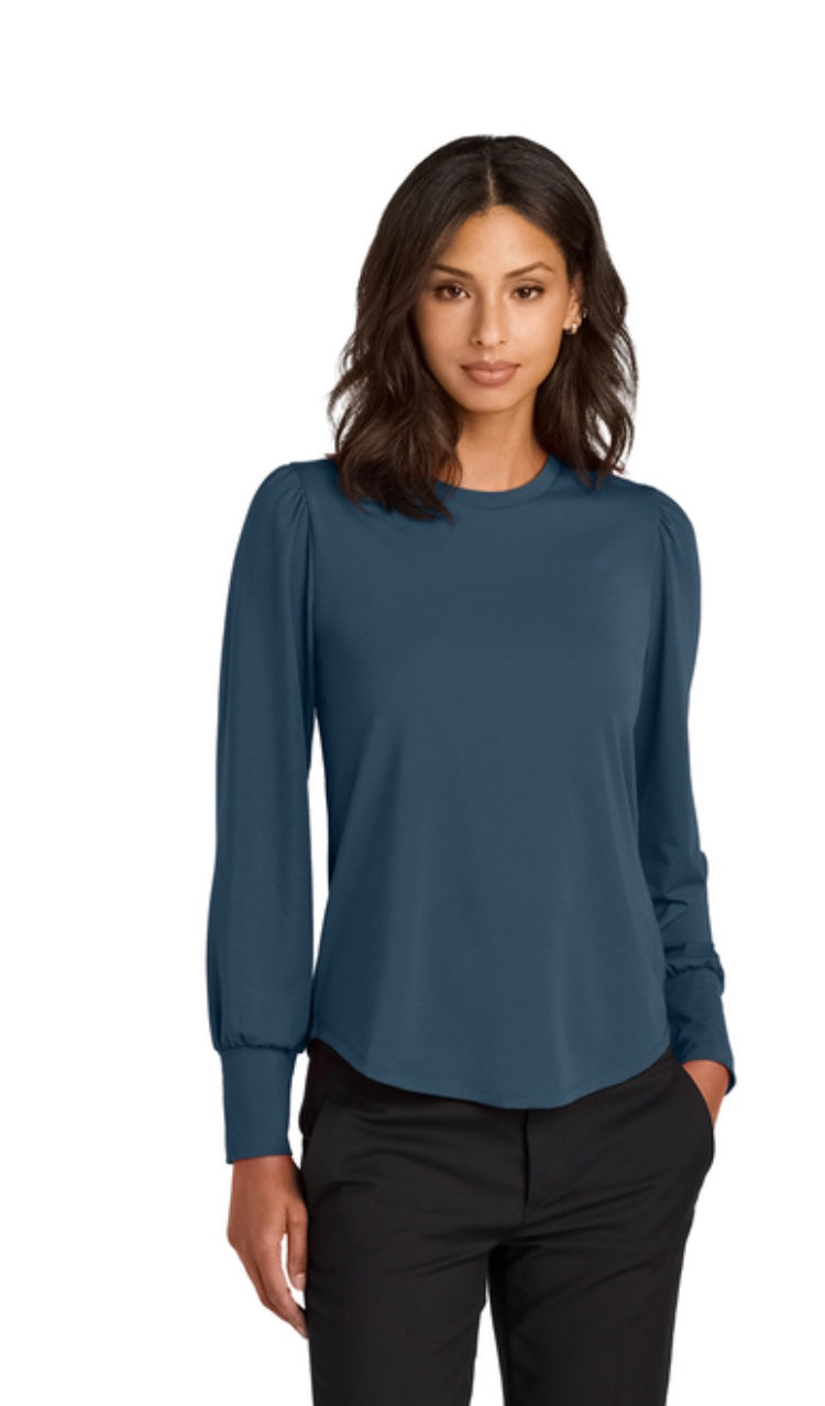 Mercer+Mettle® Women’s Stretch Jersey Long Sleeve Blouson Top MM1019