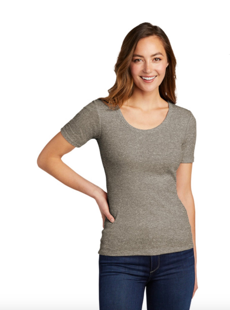 District® Women’s V.I.T.™ Rib Scoop Neck Tee DT6020