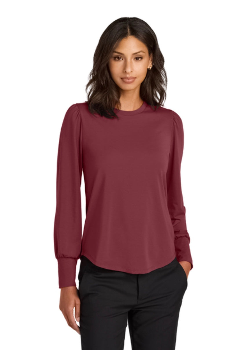 Mercer+Mettle® Women’s Stretch Jersey Long Sleeve Blouson Top MM1019