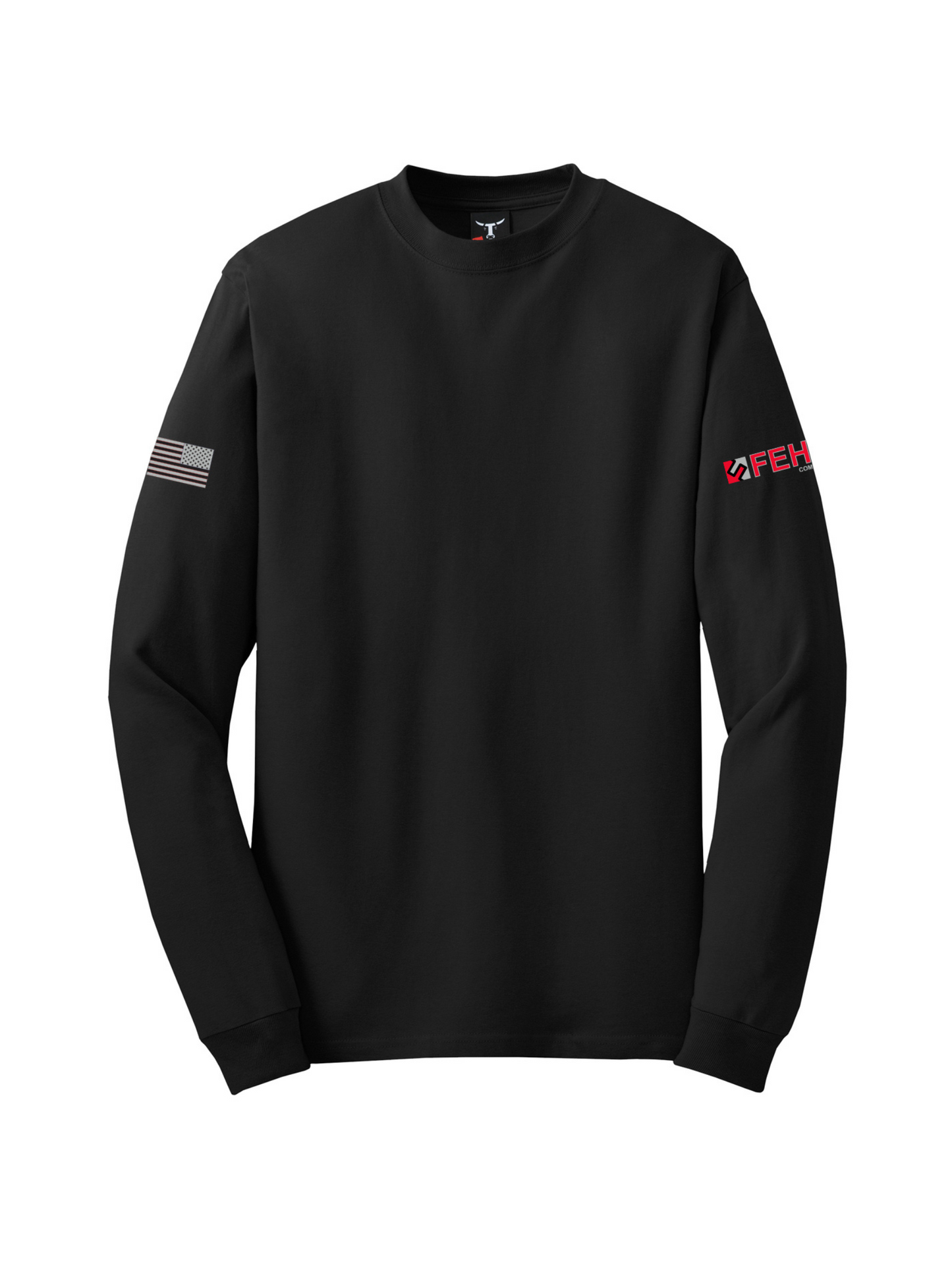 Hanes Beefy-T Logo On Sleeve
