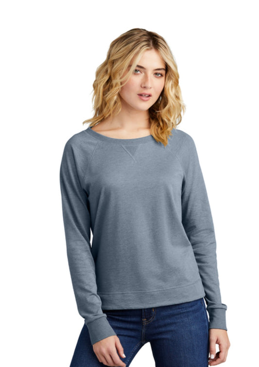 District® Women’s Featherweight French Terry™ Long Sleeve Crewneck DT672