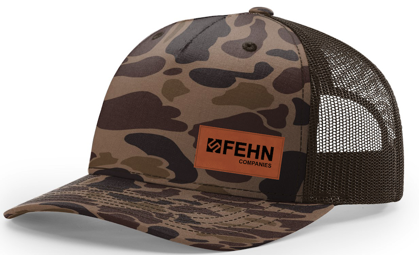 Richardson Hunting Cap Camo with Leather Patch